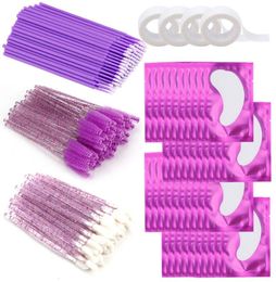 False Eyelashes Eyelash Supplies Set Disposable Mascara Applicator Lashes Micro Brush Tape Cotton Swab Lash Extension Accessories4818889