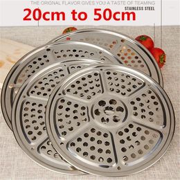 Double Boilers 304 Stainless Steel Round Hole Steamer Kitchen Gadgets Steaming Compartment Boiler Plate With Steamed Rice Cooker Rack