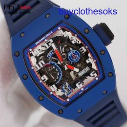 Ostatni RM WIST WATK RM030 Automatyczny zegarek mechaniczny RM030 MĘŻCZYZN GERMAIN BLUE CERMIC NTPT WARBIER