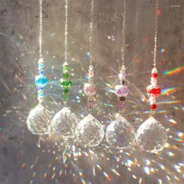 Decorative Figurines Curtain Chakras Decoration Rainbow Prisms Pendant Sun Catcher Crystal Chandelier Decor Light Reflective Bead