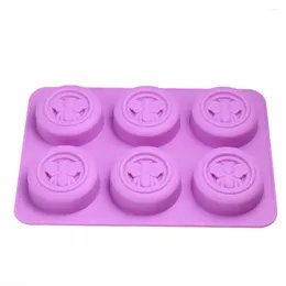 Baking Moulds 8 Holes Bee Round Non-stick Silicone Cake Mould Creative Handmade Soap DIY Jelly Pudding Fondant 3D Tools