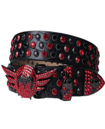 Luxury Strap Rhinestones Belts For Men Women Jeans Cowgirl Cowboy Leather Western Diamond Studded Belt6878528