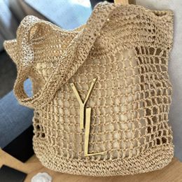 Icera Maxi Tote Bag shoulder bag straw bag designer tote raffias designer bag beach tote crochet bag handbag high quality beach bags white rattan bag saddle luxury bag