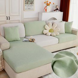 Chair Covers Solid Colour Sofa Cushion Cover Cotton Linen L-Shaped Couch Functional Protection Slipcover Prevention Pet Scratch Washable