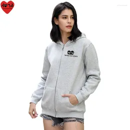 Men's Hoodies Men Women Hoodie Half Embroidery Letter Printing Pure Cotton Zipper Pocket Fleece Couple Straight Autumn Winter Sweater