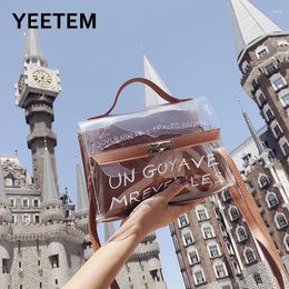 Shoulder Bags 2024 Jelly Bag Letter PVC Large Capacity Tote Fashionable And Transparent Messenger Satchels Handbag