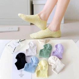 Women Socks Cotton Breathable Female Low Cut For Girs Gift Summer Thin Solid Colour Kawaii Cute Tube Short Anlke Sock