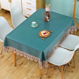 Table Cloth Lace Tablecloth Waterproof Anti Scalding And Non Washing Rectangular Household PVC