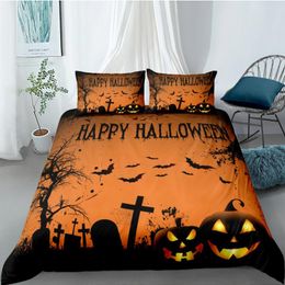 Bedding Sets 3D Halloween Pumpkins Design Duvet Cover Set Comforter Covers Pillow Twin Single Double Size Home Texitle