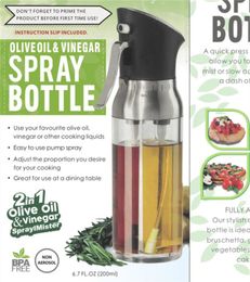 2 in 1 Oil Bottle Sprayer Kitchen Supplies Tool Dosage Seasoning Olive Vinegar Mist Dispenser Supply30249594934