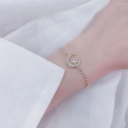 Charm Bracelets Parties Women Bling Rhinestone Fashion Shiny Jewellery Zircon Bracelet Moon Star Bangles