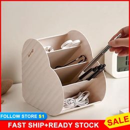 Storage Boxes Makeup Brush Box Four Compartments Multifunctional Bucket Desktop Brushes Holder Container