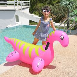 Inflatable Ride On Toys Red Dragon with Handles Pool Floating for Kids Summer Swimming Raft Fun Beach Pools Parties Decoration 240514