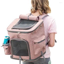 Cat Carriers Pet Supplies Oxford Cloth Bag Go Out Portable Transparent Backpack Double Shoulder