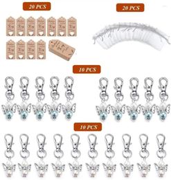 Party Favor 20pcs Angel Design Keychain Set Include Keychains Organza Gift Bags And Thank You Tags For Baby Shower Wedding