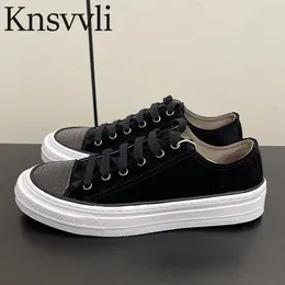 Casual Shoes Classics Sneakers Women Kid Suede Flat Running Woman Round Toe Lace Up Chain String Bead Women's Sports