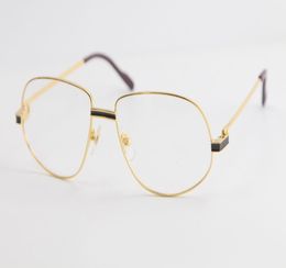 High Quality Gold Eyeglasses Mens Large Square eye glasses Women men039s glasses with box C Decoration gold frame glasse1493116