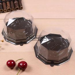 Gift Wrap Clear Cake Box Transparent Diamond Shape Mousse Plastic Boxes With Lid Wedding Party Supplies 500pcs/lot