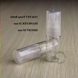 15ml PET Plastic Lotion Pump Spray Bottle Plastic Bottle Cosmetic Packaging Emulsion Containers With Transparent Spray Lid 50PCS Pmfnj