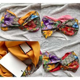 2023 New Designer Fashion Trend Headbands for Women Luxury Woman Flowers Butterfly Pattern Hair Bands Scarf Headwear ggitys 4YM9