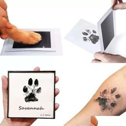 Dog Apparel Upgrade Pet Footprint Handprint Pad Safe Non-Toxic Printing Baby Paw Print Ink- Drop Delivery Home Garden Supplies Dhlgt