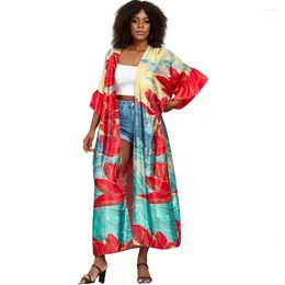 Ethnic Clothing Cardigan Dashiki African Maxi Dress Women Loose Boubou Africa Fashion Print Long Robes Vestidos