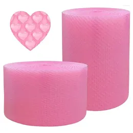 Gift Wrap 20cm X 5 Meter Pink Air Bubble Roll Love Heart-shaped Party Favors Gifts Packing Foam Box Filler Wedding Decor