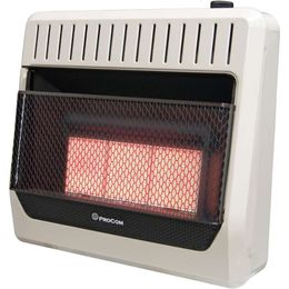 Efficient ProCom Heating MN3PTG Natural Gas Infrared Vent Free Space Heater with Thermostat Control - 30000 BTU for Living Room, Bedroom, and Home Office Use