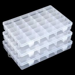 Storage Boxes Bins 36 grid plastic Organiser box storage container Jewellery box with adjustable dividers used for bead art DIY craft fishing gear S24513