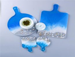 Serving Board Tray Resin Mould Sea Wave Painting Art Silicone Moulds Epoxy DIY Home Decoration Tools2807204