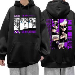 Men's Hoodies Sweatshirts Anime Jujutsu Kaisen Gojo Satoru Hoodie for Men Women Hoodie Autumn Winter Long Slve Hooded Pullover Plus Size Strtwear T240510