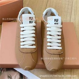 men women casual shoes Early Spring Training Shoes miui Womens Lace up Flat Bottom Little White Shoes Sports Casual Forrest Shoes Instagram