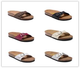 Madrid 2019 New Summer Beach Cork Slipper Flip Flops Sandalen Frauen gemischte Farbe Casual Slides Schuhe Flach 801 US3108139883