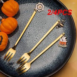 Spoons 2/4PCS Stainless Steel Tableware Exquisite Durable Creative Unique Easy To Clean Cartoon Dessert Fork