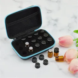 Storage Bags Universal Essential Oil Bag 1ml 2ml 3ml Bottles Case With 15 Compartments Travel Carrying Organizer Box Hand