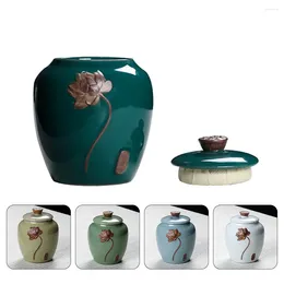 Storage Bottles Ceramic Tea Can Ceramics Container Creative Canister Food Gift Pot Containers