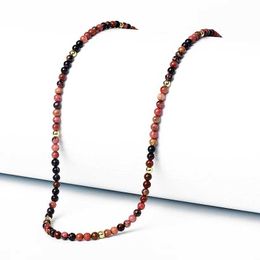 Beaded Necklaces Reiki Nature Stones Womens Necklace Fashion 4mm Beads Agate Quartz Crystal Celestial Stone Necklace Mens Jewellery Party Gift d240514