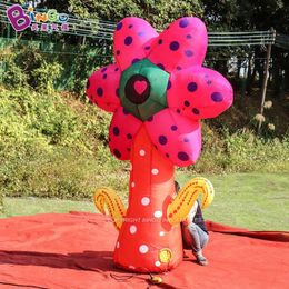 6M Height Event Advertising Inflatable Colourful Flower Inflation Plants Models For Shopping Mall Decoration With Air Blower Toys Sports