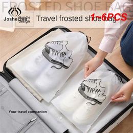 Storage Boxes 1-6PCS Dust-proof Shoe Bag Daily Foldable Travel Carry Drawstring Convenient High Capacity Household Water Proof Frosted Tidy