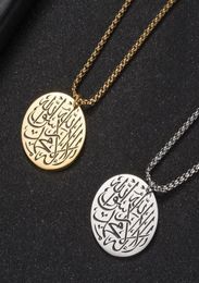 Necklace Men And Women Of The Muhammad Church Pendants Necklaces Stainless Steel Gold Chain Jewelry On Neck Pendant2656959