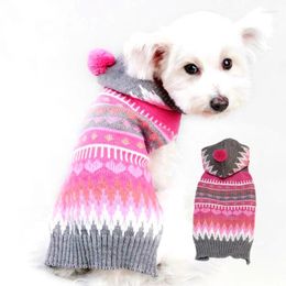 Dog Apparel Winter Pet Hoodies Sweater Clothes Christmas Puppy Cat Jumper Costumes Warm Pink Pullovers Clothing For Small Large