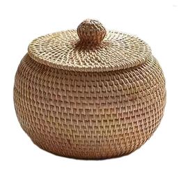 Plates Storage Box Rattan Woven Basket Brown Multi-functional Sturdy Vietnamese Autumn Vine Convenient Portable