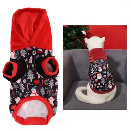 Dog Apparel Winter Warm Clothes Cute Plush Coat Hoodies Pet Costume Jacket For Puppy Cat Small Medium Christmas Clothing