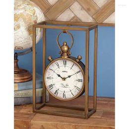 Wall Clocks Bronze Metal Standing Stopwatch Clock