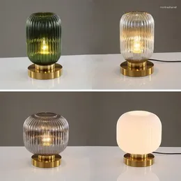 Table Lamps Modern Minimalist Retro Glass Bedroom Bedside Lamp Lustre Top Decorative Living Room Study Light