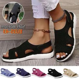 Sandals Comemore 2024 Summer Women Men Flat Shoes Casual Woman Flats Ladies Fashion Beach Espadrilles Large Size 44 45 77b8