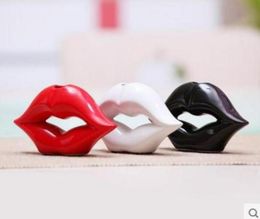 Pottery lips home decor crafts room decoration kawaii ornament porcelain figurines christmas decoration9034947