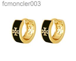 Women Enamel Huggie Earrings 18k Gold Covered Brass Ear Clips EKN9