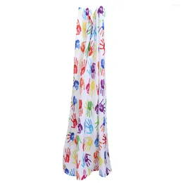 Shower Curtains Colourful Handprint Curtain Bathroom Decoration Blackout Household Waterproof Creative Polyester Child