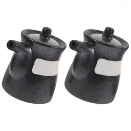 Storage Bottles 2 Pcs Vinegar Container Ceramic Dispenser Soy Sauce Containers Pot Jar Condiment Bottle